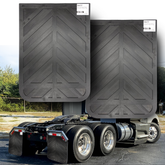SteelVision (2 Pieces) Black Semi Truck and Trailer Mud Flaps, Rubber Mud Flap for Semi Trucks - Chevron, 24" x 36" Heavy Duty Rubber Pair Mud Flaps, Thickness: 1/4 inch, 2 pcs (3 size available 24 x 36, 24 x 30, 24 x 24 inch)