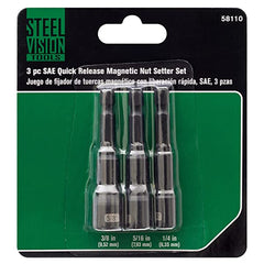 3-Piece SAE Quick Release Magnetic Nut setter Set - 58110
