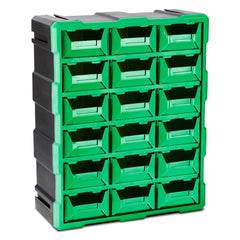 18 Drawer Interlocking Storage Container with Open Drawers - 42019