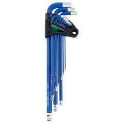 9 Piece Extra-Long Metric Ballpoint Hex Key Set (Blue) - 48118