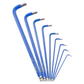 9 Piece Extra-Long Metric Ballpoint Hex Key Set (Blue) - 48118