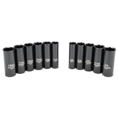 11 Piece 3/8 Inch Drive SAE & Metric Impact Deep Socket Set - 58113
