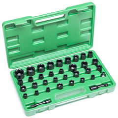 35 Piece 3/8 inch & 1/2 inch Drive SAE & Metric Impact Socket Set - 58116