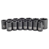 14 Piece 1/2 inch Drive Metric Impact Socket Set - 58133