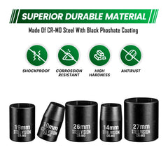 14 Piece 1/2 inch Drive Metric Impact Socket Set - 58133