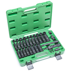 38 Piece 1/2 inch Drive SAE & Metric Impact Socket Set with Impact Driver - 58138