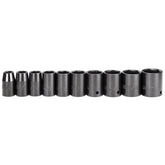 10 Piece 1/2 Inch Drive SAE Impact Socket Set - 58142