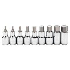 9 Piece 1/2in. Drive Metric Hex Bit Socket Set - B08KSVVZR3