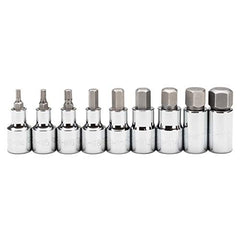 9 Piece 1/2in. Drive Metric Hex Bit Socket Set - B08KSVVZR3