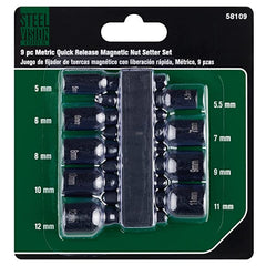 9-Piece Metric Quick Release Magnetic Nut Setter Set - 58109
