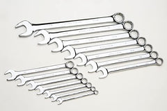 Steel Vision Pro 14-Piece SAE Combination Wrench Set - Heavy Duty CR-V Steel, Mirror Polished, Anti-Rust, 12-Point Openings, Includes Organizer Bag (Sizes 3/8 to 1-1/4 Inch)