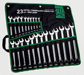 Steel Vision 62108 23 Piece 12-Point Metric Combination Wrench Set 8-32 mm - 62108