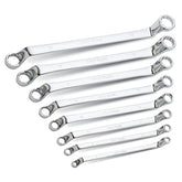 Steel Vision 8pc Metric 12-Point 75° Offset Double Box End Wrench Set - 62114-a