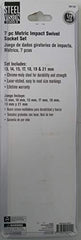Steel Vision Tools 58102 7pc Metric Impact Swivel Socket Set 1/2" Drive - 58102
