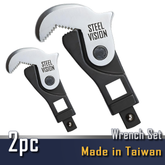 2 Piece Spring Jaw Crowfoot Set - 58403