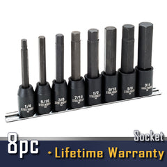 8 piece 1/2"Dr.Hex Bit Socket set - 90-8HUH-ZO02