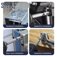 Steel Vision102pc Security Bit Set with Bonus 1" Adapter & 2.5" Quick Release Chuck - Phillips, Pozi, Hex, Slotted, Square, Tamper Proof Star Bits - Durable, Versatile Set for Home & Professional Use