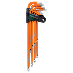 9 Piece Extra-Long Tamper-Resistant Star Key Set (Orange) - 48121