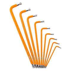 9 Piece Extra-Long Tamper-Resistant Star Key Set (Orange) - 48121