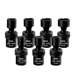 Steel Vision Tools 58102 7pc Metric Impact Swivel Socket Set 1/2" Drive - 58102
