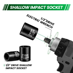 14 Piece 1/2 inch Drive Metric Impact Socket Set - 58133