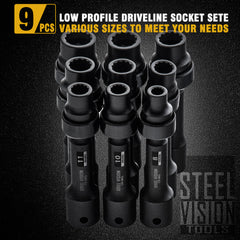 1/2 inch Drive Driveline Limited Clearance Socket Set