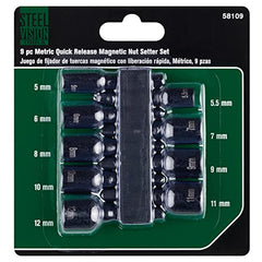 9-Piece Metric Quick Release Magnetic Nut Setter Set - 58109