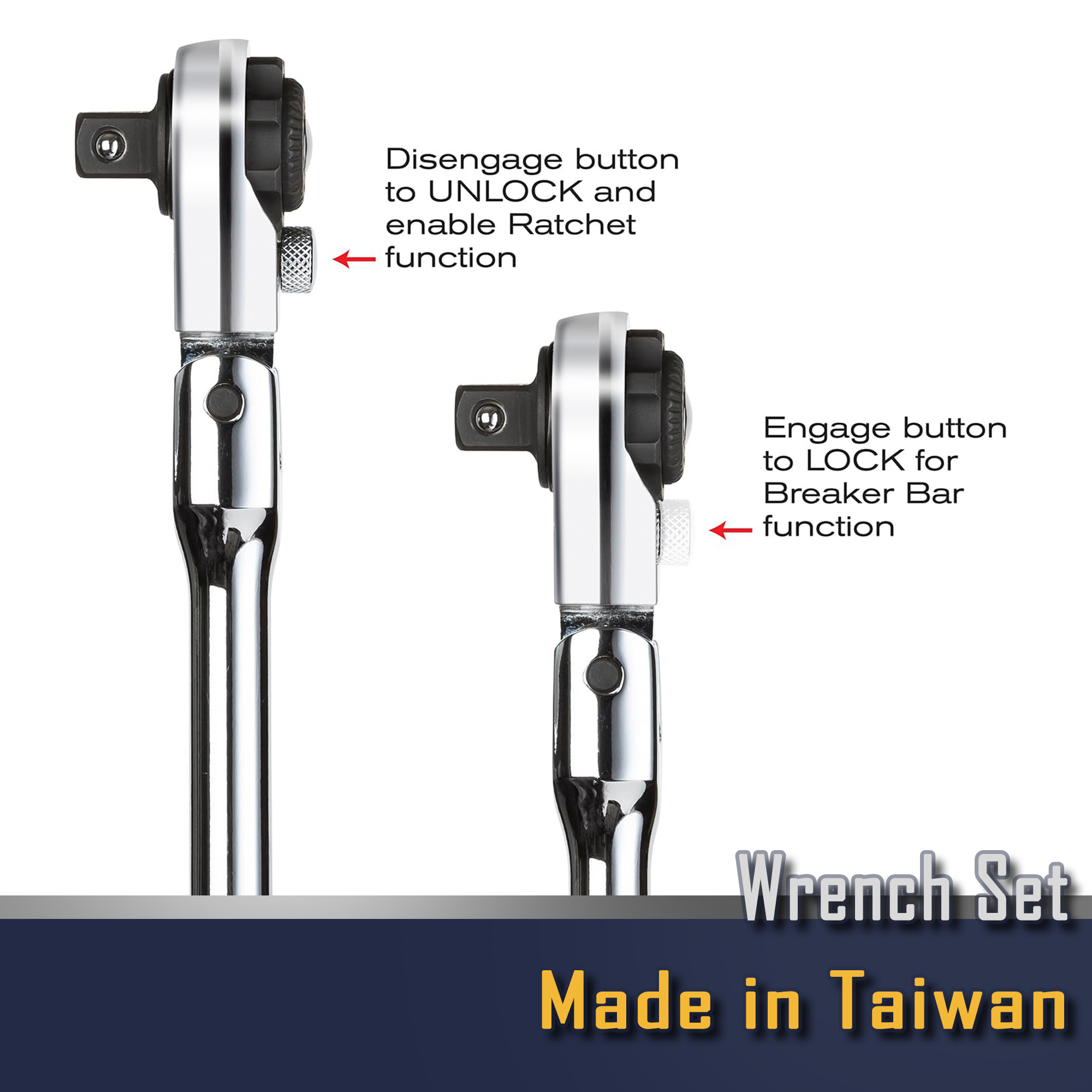 1/2" Dr. Flex Head Extendable Ratchet/Breaker Bar Combo