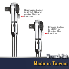 1/2" Dr. Flex Head Extendable Ratchet/Breaker Bar Combo