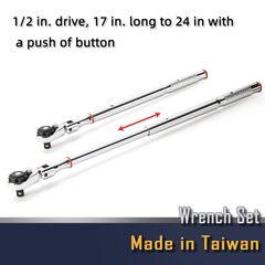 1/2" Dr. Flex Head Extendable Ratchet/Breaker Bar Combo