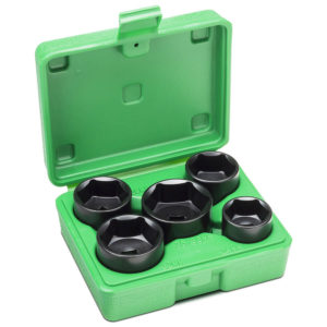 5 Piece 3/8 inch Drive Low Profile Oil Filter Socket Set - 58130 ...